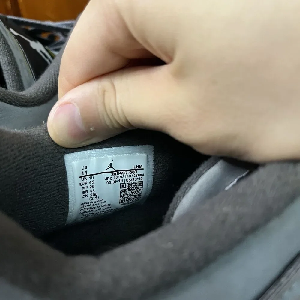 Jordan 4 Cool Grey 2019 Release Size 11 Men 308497-007 Grey/White/Yellow NO BOX